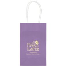 Happy Easter Eggs Medium Twisted Handled Bags