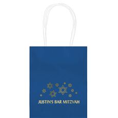 Modern Jewish Star Galaxy Mini Twisted Handled Bags