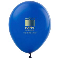 Modern Menorah Hanukkah Latex Balloons