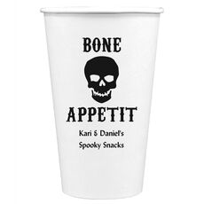 Bone Appetit Skull Paper Coffee Cups