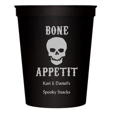 Bone Appetit Skull Stadium Cups