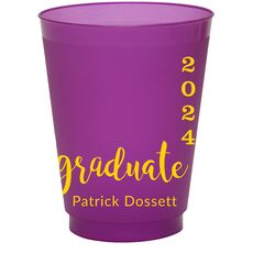 Graduate and Year Graduation Colored Shatterproof Cups