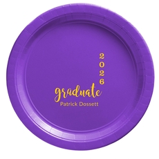 Graduate and Year Graduation Paper Plates