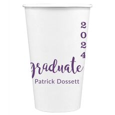 Graduate and Year Graduation Paper Coffee Cups