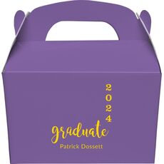Graduate and Year Graduation Gable Favor Boxes
