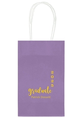 Graduate and Year Graduation Medium Twisted Handled Bags