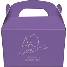 40 & Fabulous Gable Favor Boxes