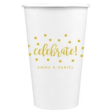 Confetti Dots Celebrate Paper Coffee Cups