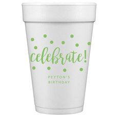 Confetti Dots Celebrate Styrofoam Cups