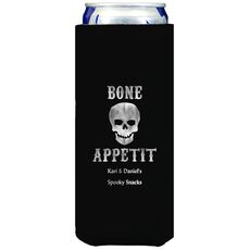 Bone Appetit Skull Collapsible Slim Koozies