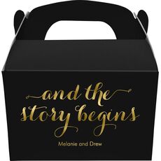 And the Story Begins Gable Favor Boxes