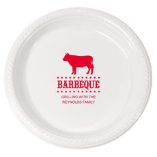 BBQ Cow Plastic Plates