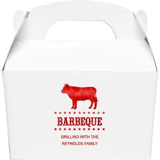 BBQ Cow Gable Favor Boxes