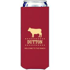 BBQ Cow Collapsible Slim Koozies