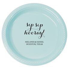 Elegant Sip Sip Hooray Plastic Plates