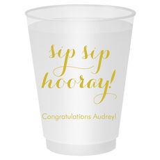 Elegant Sip Sip Hooray Shatterproof Cups