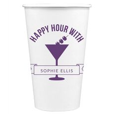 Happy Hour Martini Paper Coffee Cups