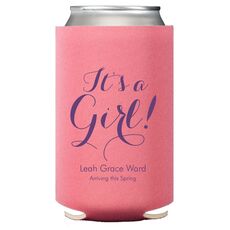 Elegant It's A Girl Collapsible Koozies