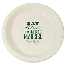 Eat Drink and Be Married Plastic Plates