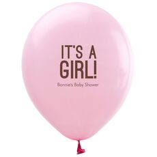 Bold It's A Girl Latex Balloons