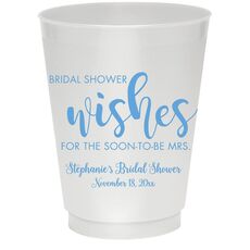 Bridal Shower Wishes Colored Shatterproof Cups