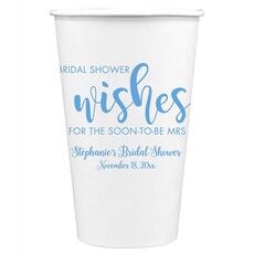 Bridal Shower Wishes Paper Coffee Cups