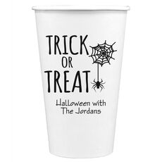 Trick or Treat Spider Paper Coffee Cups