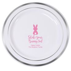 Shake Your Bunny Tail Premium Banded Plastic Plates