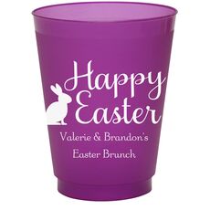 Script Happy Easter Bunny Colored Shatterproof Cups
