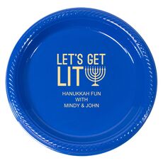 Let's Get Lit Plastic Plates