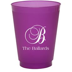 Elegant Initial Colored Shatterproof Cups