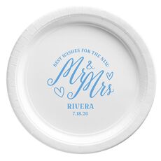 Mr. and Mrs. Best Wishes Paper Plates