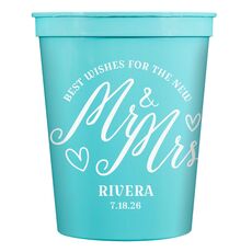 Mr. and Mrs. Best Wishes Stadium Cups