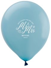 Mr. and Mrs. Best Wishes Latex Balloons