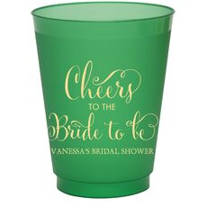 Cheers To The Bride To Be Colored Shatterproof Cups
