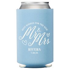 Mr. and Mrs. Best Wishes Collapsible Koozies