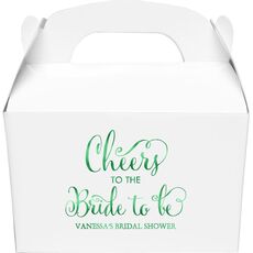 Cheers To The Bride To Be Gable Favor Boxes