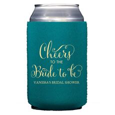 Cheers To The Bride To Be Collapsible Koozies