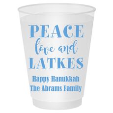 Peace Love And Latkes Shatterproof Cups