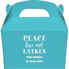 Peace Love And Latkes Gable Favor Boxes