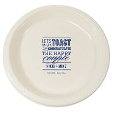 Let's Raise a Toast Plastic Plates