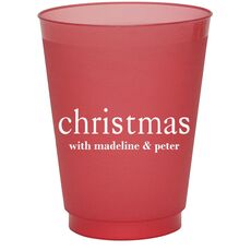 Big Word Christmas Colored Shatterproof Cups