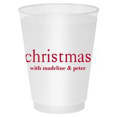 Big Word Christmas Shatterproof Cups