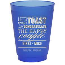 Let's Raise a Toast Colored Shatterproof Cups