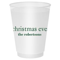 Big Word Christmas Eve Shatterproof Cups