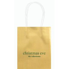 Big Word Christmas Eve Mini Twisted Handled Bags