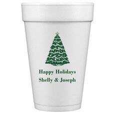 Christmas Tree Styrofoam Cups