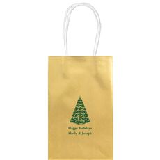Christmas Tree Medium Twisted Handled Bags