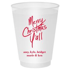 Fun Merry Christmas Y'all Shatterproof Cups