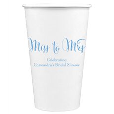 Miss To Mrs Paper Coffee Cups